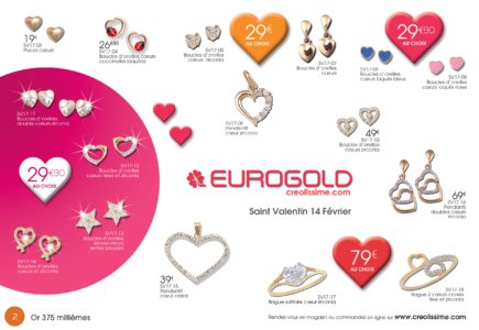 Catalogue Eurogold Guadeloupe Saint Valentin 2017 page 2