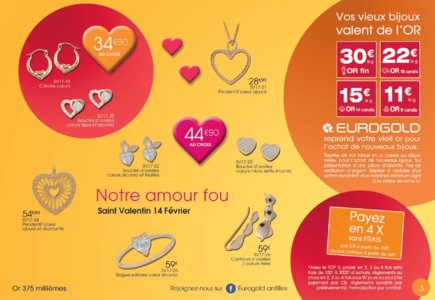 Catalogue Eurogold Martinique Saint Valentin 2017 page 3