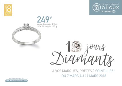 Catalogue Le Manege A Bijoux 10 Jours Diamants 2018 page 1