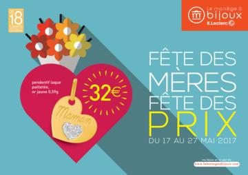 Catalogue Le Manège à Bijoux Fête des Mères 2017